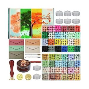 Wax Seal Stamp Kit with Gift Box48 Color 1200 Pcs Wax