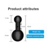 Adaptador de bola de 0.984 in 1 pulgada a 0.669 in para