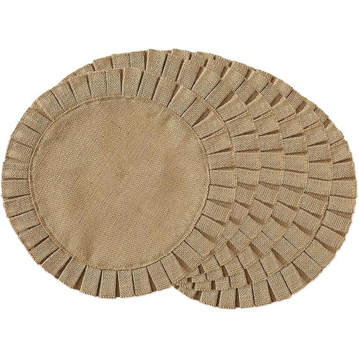 DII Jute Burlap Collection Juego de manteles individuales