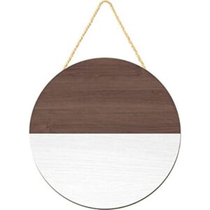 Letrero circular de madera en blanco de 12 pulgadas con