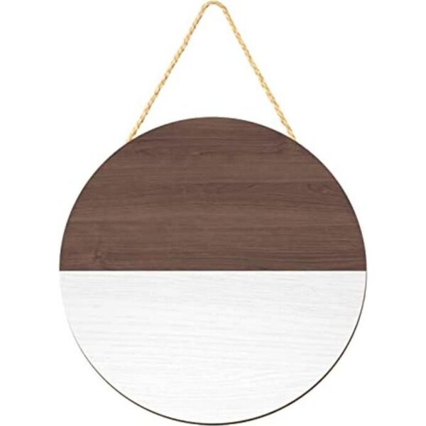 Letrero circular de madera en blanco de 12 pulgadas con