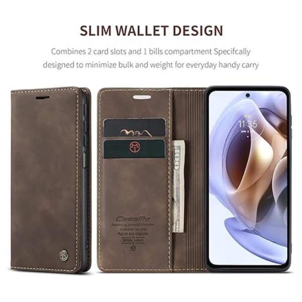 Kowauri Funda para Moto Edge 2022 diseño clásico cartera_2