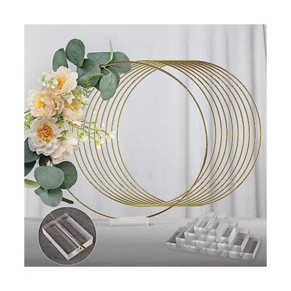 YALLOVE 10 centros de mesa de aro floral de 12 pulgadas_1