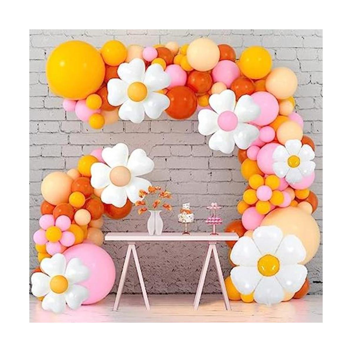 Kit de arco de guirnalda de globos de margaritas color