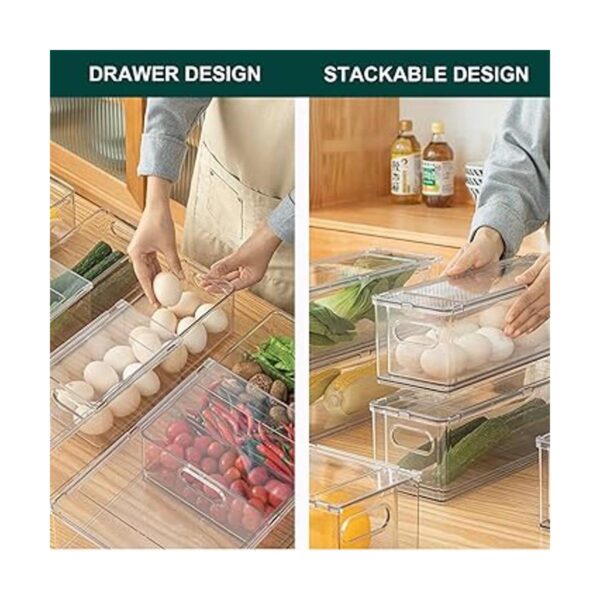 2 Pack Fridge Organizer with Pullout Drawer LALASTAR_4