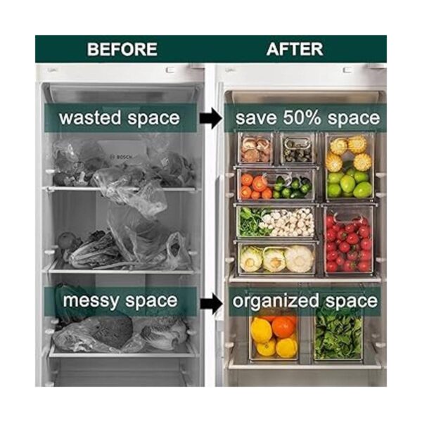 2 Pack Fridge Organizer with Pullout Drawer LALASTAR_2