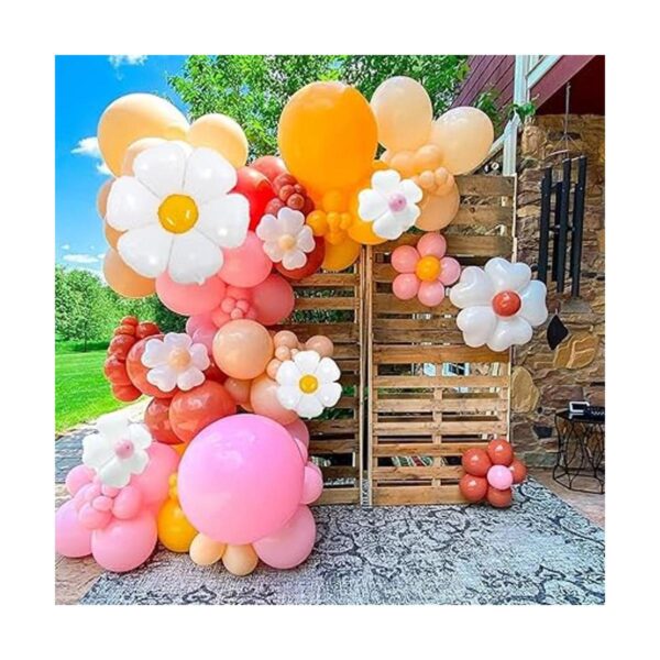 Kit de arco de guirnalda de globos de margaritas color