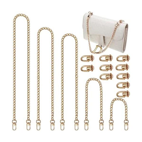5 correas de cadena doradas para monedero 10 piezas de
