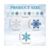 AnyDesign 54 guirnaldas de copos de nieve decoraciones de