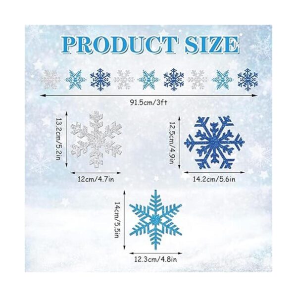 AnyDesign 54 guirnaldas de copos de nieve decoraciones de