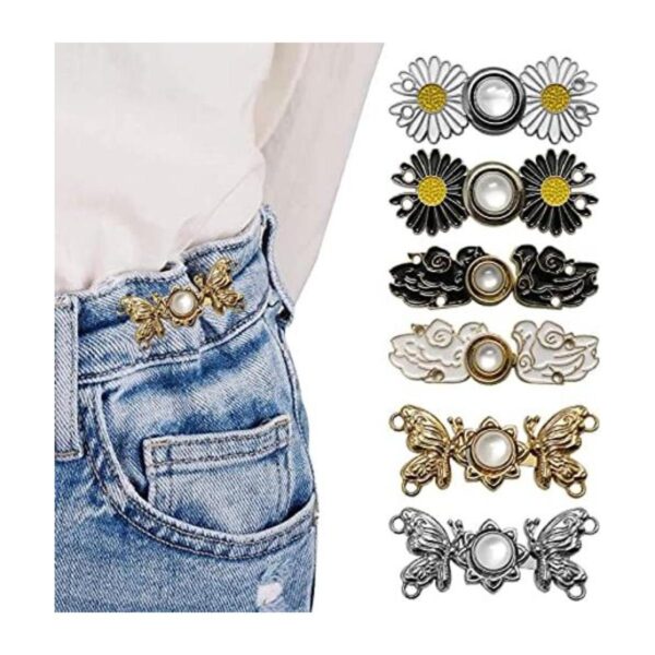 6 botones para vestido de jeans suelto grande clips de_1