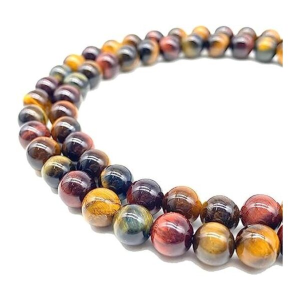 ABCGEMS Cuentas de ojo de tigre africano tricolor hermosa