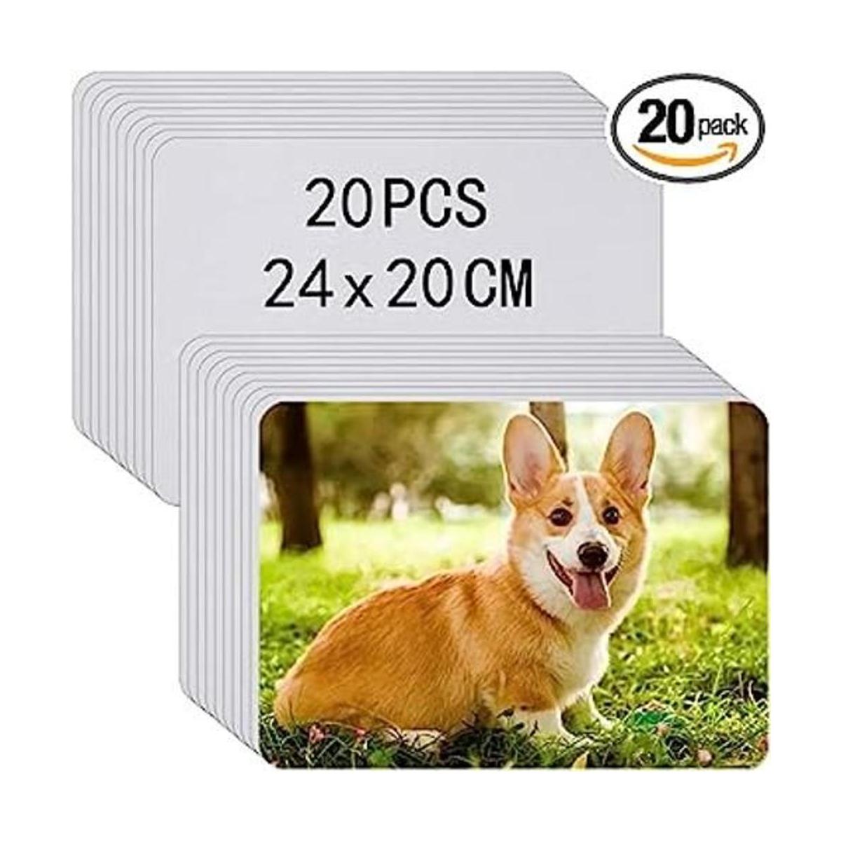 20 pcs Sublimation Mouse Pad Blanks for Sublimation