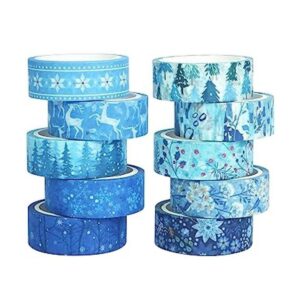 Yubbaex Juego de 10 rollos de cinta Washi de invierno
