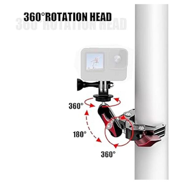 Soporte de cámara UTV compatible con Gopro para barras_4