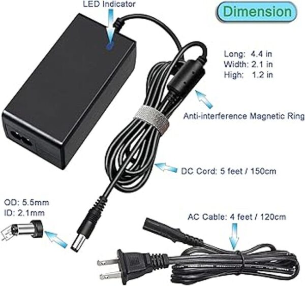 FITPOWER Adaptador de fuente de alimentación de 24 V 2.5 A_2