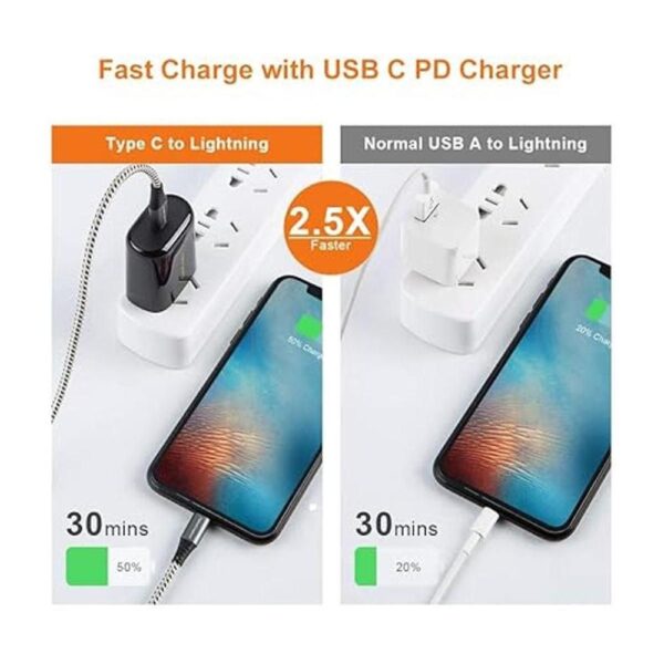 Short USB C to Lightning Cable1FT0.3MApple MFi_4