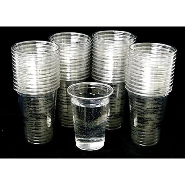 50 vasos desechables de plástico transparente graduado_3