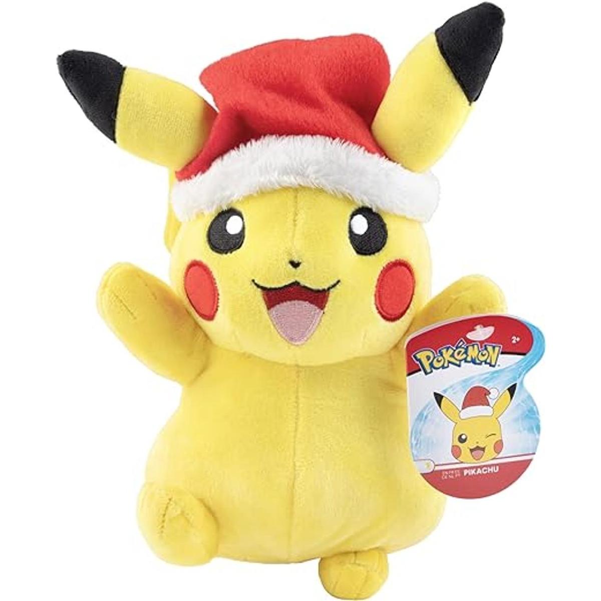 Pokémon Juguete de peluche Pikachu navideño de 8