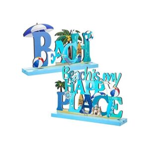 2 letreros de playa Ocean Sea Animal Party Decor Beach is
