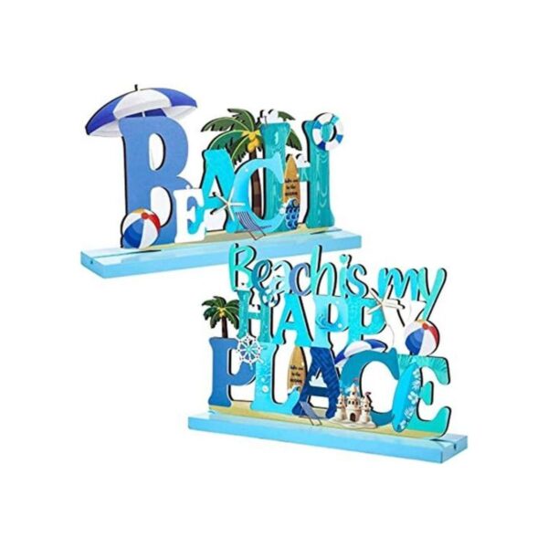 2 letreros de playa Ocean Sea Animal Party Decor Beach is