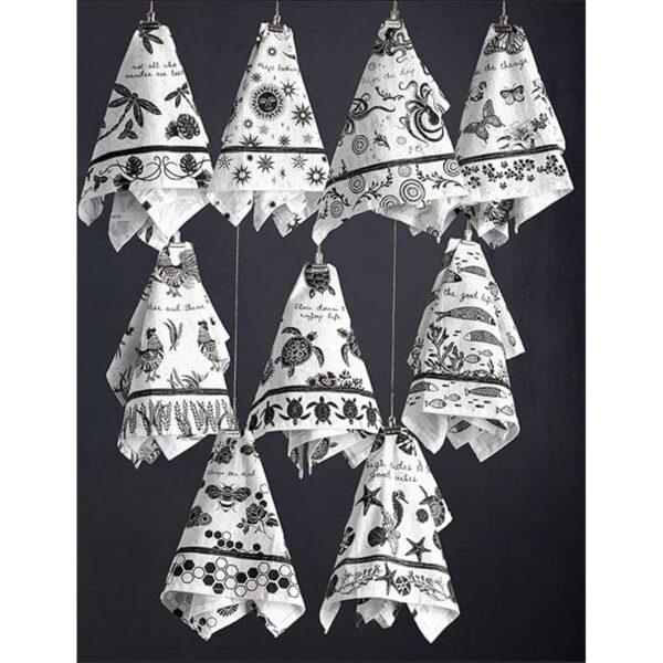 Karma Gifts KA101944 Toalla de té bohemia en blanco y_3