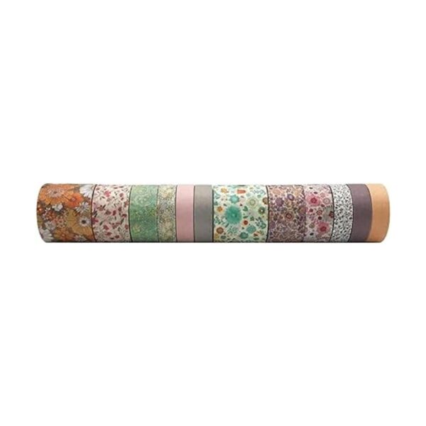 Juego de 12 rollos de cintas decorativas para