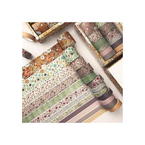 Juego de 12 rollos de cintas decorativas para