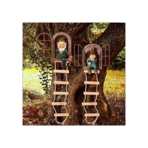 Thyle 4 piezas de elfo fuera de la puerta del árbol de la