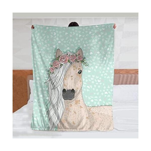 JASMODER Hermoso caballo con corona manta cálida ultra