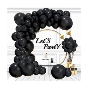 Kit de guirnalda de globos negros 106 globos negros de