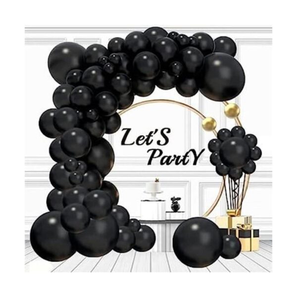 Kit de guirnalda de globos negros 106 globos negros de