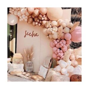 YSF Kit de guirnalda de globos rosa polvoriento 158