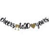 Cheers to 20 Years Banner de papel negro preencordado_1