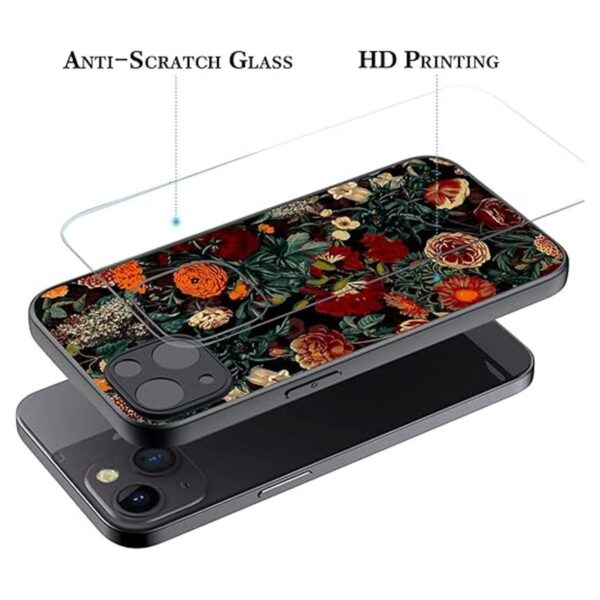 TABAVSIT Funda para iPhone 13 Flower Garden diseño todo_5