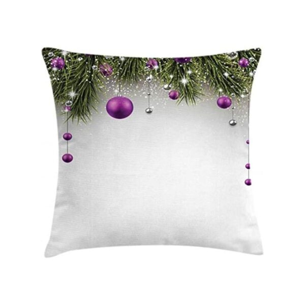 Ambesonne Funda de cojín de Navidad árbol con oropel y_1