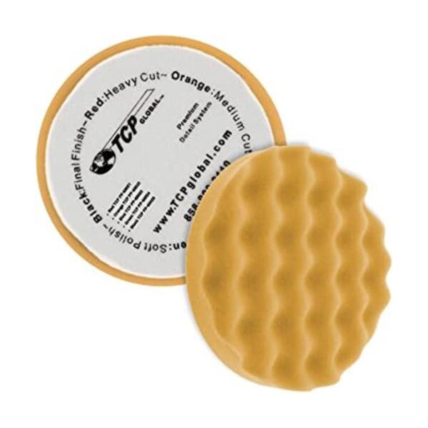 Waffle Medio Corte agarre Espuma polaco Buff Almohadilla_1