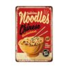 AOYEGO Letrero de estaño de fideos con diseño gráfico de