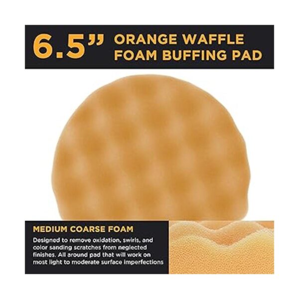 Waffle Medio Corte agarre Espuma polaco Buff Almohadilla_2