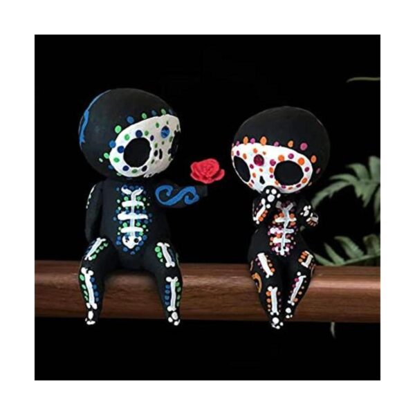 Estatua de pareja de calavera de azúcar decoración de
