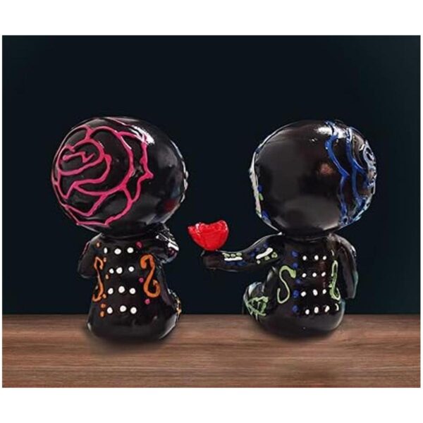 Estatua de pareja de calavera de azúcar decoración de