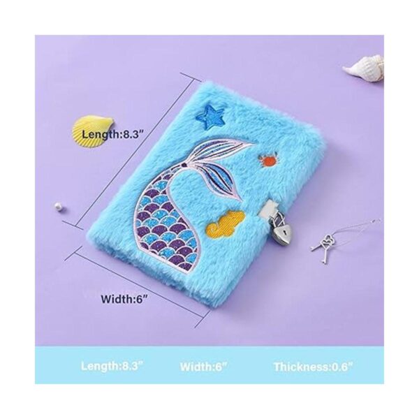 Cuaderno de sirena de felpa Diario de sirena A5 con_5