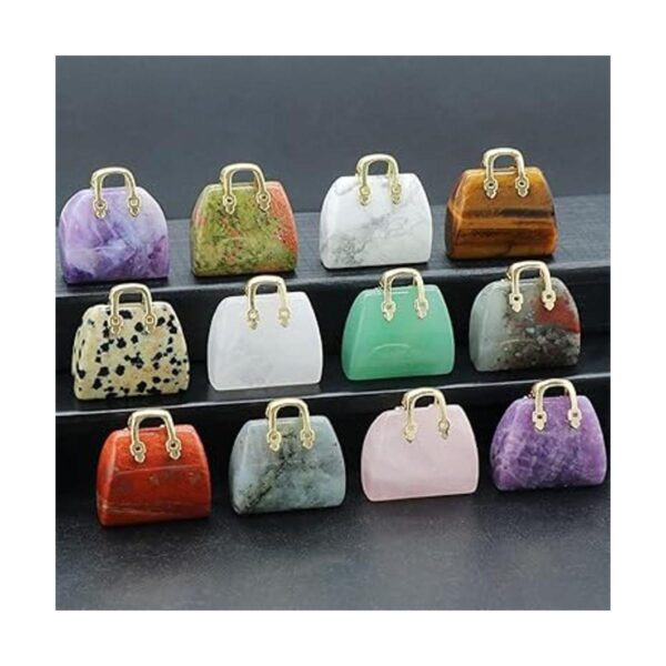 LHJ 5 colgantes de piedra natural para mujer bolso de_2