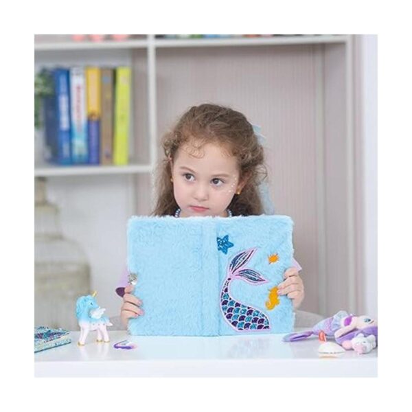 Cuaderno de sirena de felpa Diario de sirena A5 con_6