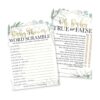 Greenery Baby Shower Games Juego de 2 juegos de doble_1