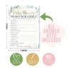 Greenery Baby Shower Games Juego de 2 juegos de doble_5