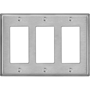 BESTTEN Placa de pared de metal decorativo de 3 bandas con
