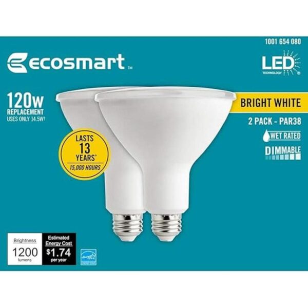 EcoSmart Bombilla LED de inundación PAR38 de energía_1