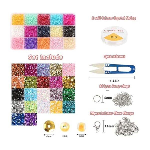 CCINEE Kit de 10322 cuentas de semillas de vidrio y