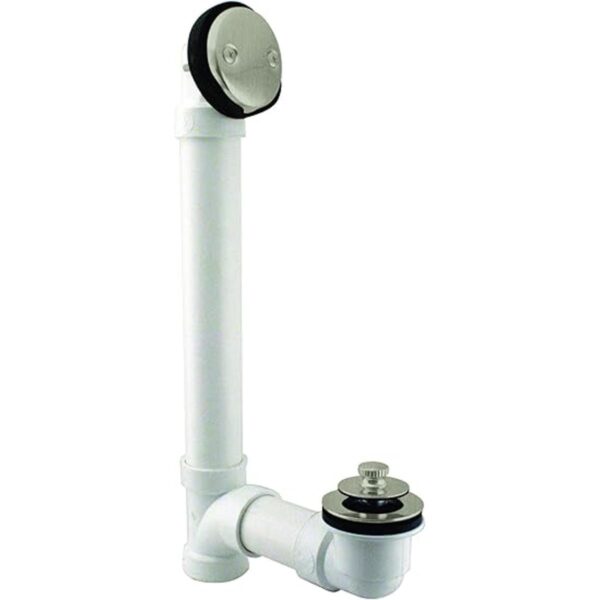 Westbrass D497207 Residuos de baño de PVC con codo de dos_1